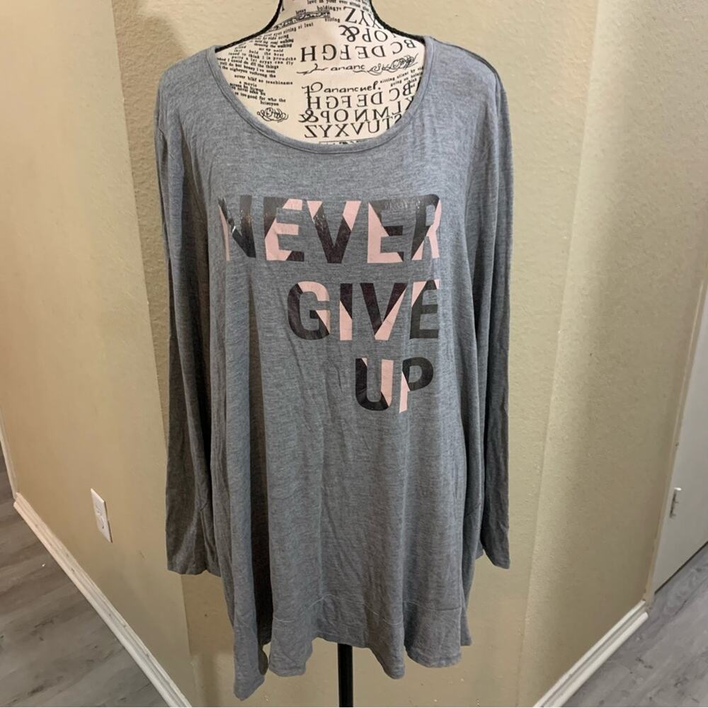Lane Bryant Never Give Up long sleeve plus 20
